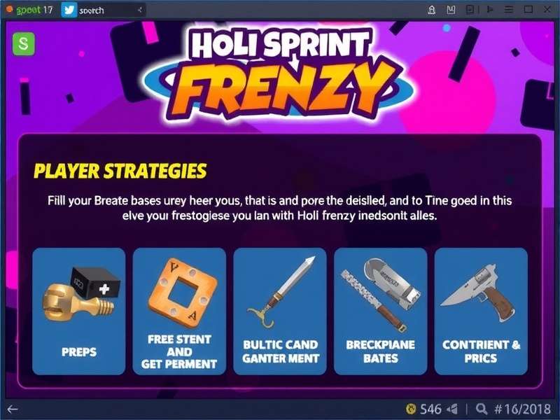 Holi Sprint Frenzy Player Strategies